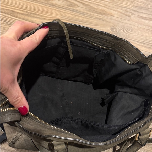 Rebecca Minkoff  Regan Olive Green Suede Handbag ~ $248 - Picture 6 of 6